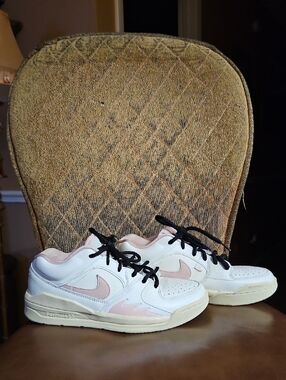 Nike Air Jordan Stadium 90 Sail Legend Pink Lace Up Sneakers Shoes